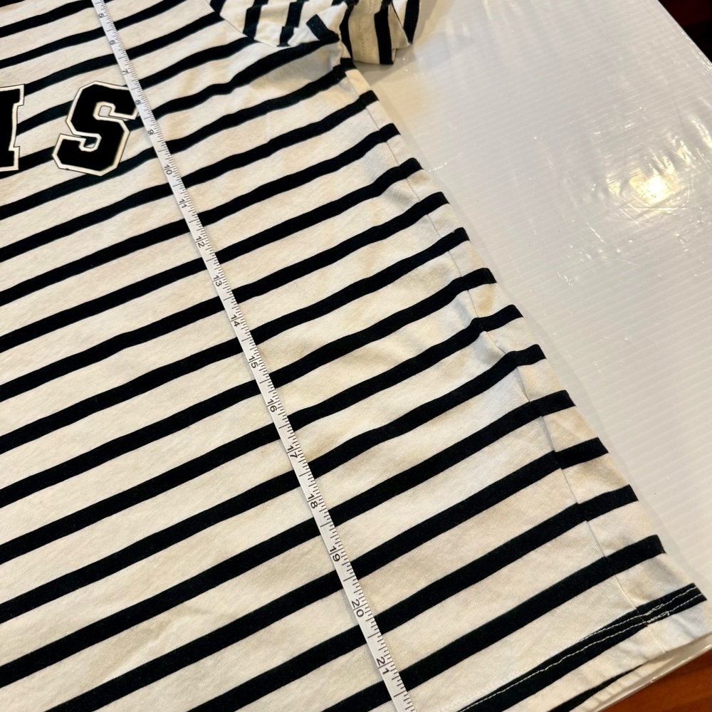 H&M Black and Cream Paris Stripped Tee - Picture 6 of 6
